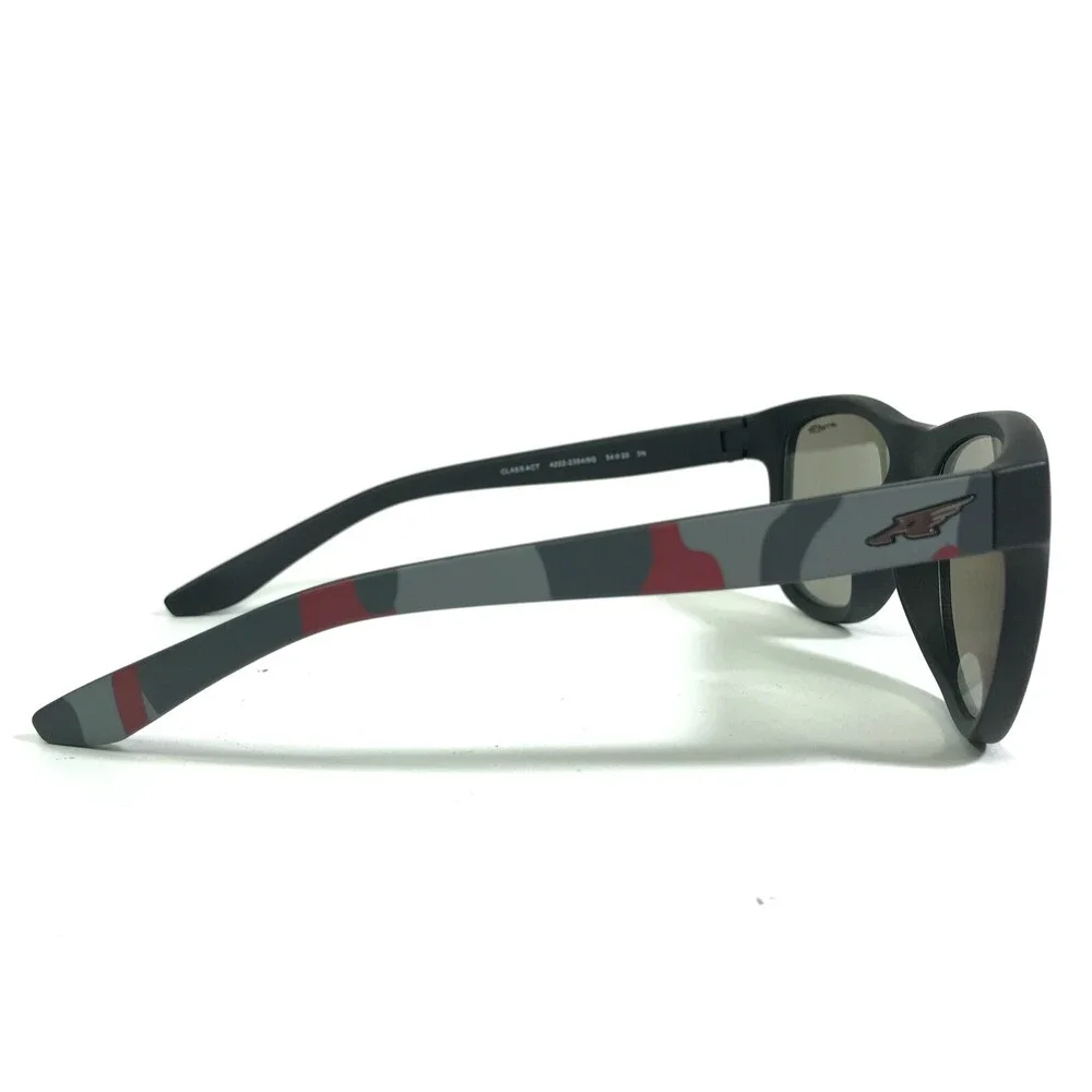 Arnette Sunglasses CLASS ACT 4222-2354/6G Black Gray Red Round w/ Gray Lenses